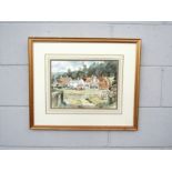 CHRIS FORSEY (XX/XXI) A framed and glazed watercolour, 'Holmbury St Mary village scene'. Signed