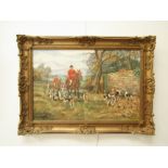 JOHN MUNNINGS (1916-1987) A framed oil on canvas, hunting scene, 'The One That Got Away'. Signed