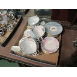 Royal Worcester 'Woodland' soup bowls, Royal Swansea saucers, Minton Haddon Hall pin dishes etc.