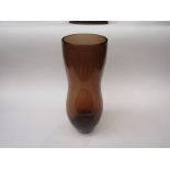 A Hutschenreuther circa 60's/70's cola coloured vase, 34cm tall