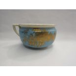 A chamber pot with blue and gilt floral decoration