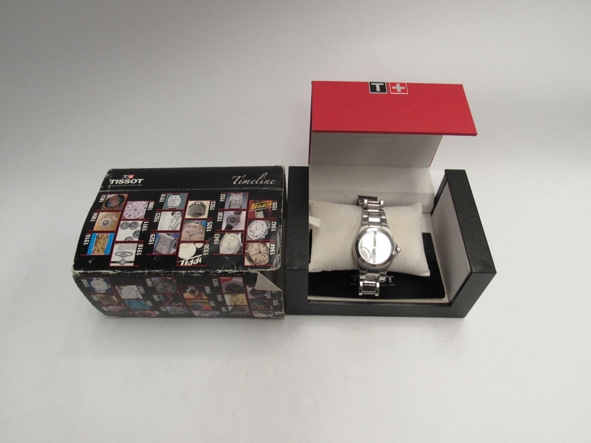 A Tissot PR200 200M/660FT Autoquartz watch, stainless steel link strap - boxed, original sleeve