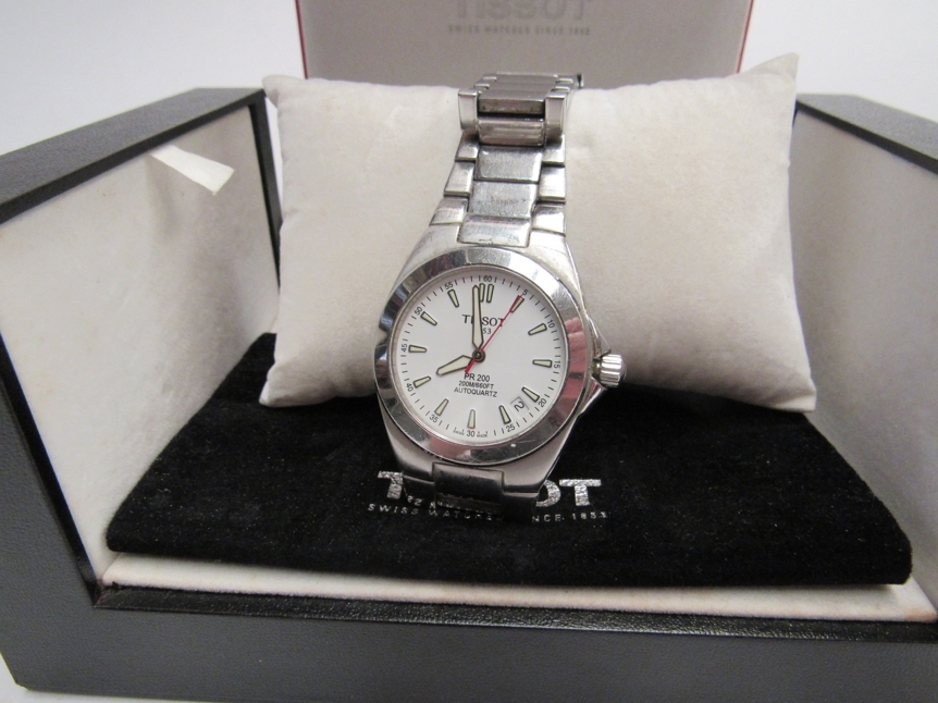 A Tissot PR200 200M/660FT Autoquartz watch, stainless steel link strap - boxed, original sleeve - Image 2 of 2