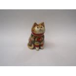 A Joan and David de Bethel papier mache Christmas Cat '3063', 1991, Rye, Sussex, 18cm tall