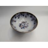 A Victorian flow-blue pedestal bowl, 29cm diameter