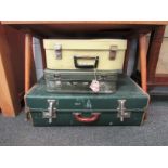 Three vintage suitcases