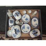 A 'Pembroke' blue and white transferware child's doll's dinner service, and unmarked part tea set (