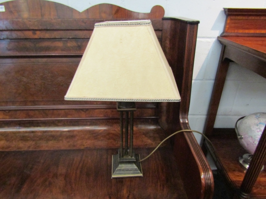 A Marks & Spencer column form table lamp with shade