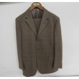 Daks mushroom wool gents two single-breasted suit window pain check made for Simpson Piccadilly