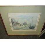 A framed and glazed print after Jeremy Barlow 1945-2020 depicting Kings Lynn, No.18/750, framed