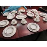 A Royal Doulton 'Rondelay' pattern part dinner and tea service including 8 dinner plates, 8 cups and