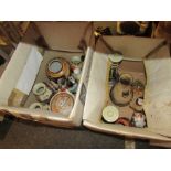 Two boxes of Oriental style ceramics, figures, some a/f, etc.