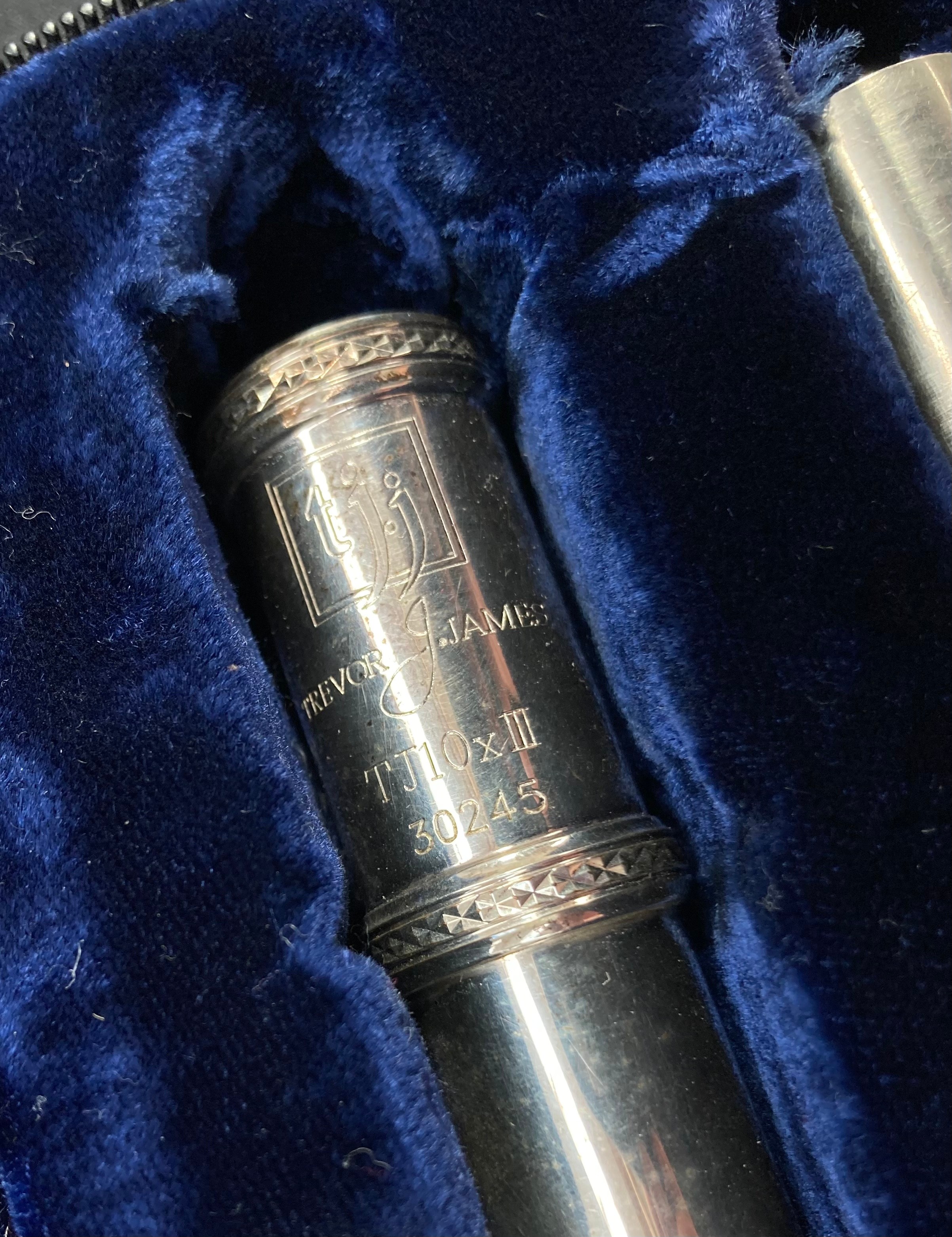 A Trevor James TJ10X111 flute, silver plated, cased - Image 2 of 2