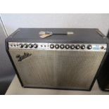 A Fender Twin Reverb guitar amplifier dating to 1973, chassis no. A54080, with Fender speakers