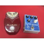 A Danelectro FabTone guitar effects pedal, Echo Machine delay pedal and Rocktek VIB-01 'Vibrator'