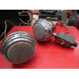 Two 1940's Meico chrome mircophones