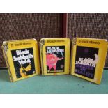 BLACK SABBATH: Three 8 track cassette cartridges to include 'Paranoid' 7739 066, 'Master of Reality'