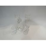 A part suite of crystal glasses including tumblers, champagne and wine