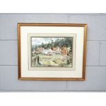 CHRIS FORSEY (XX/XXI) Two framed and glazed watercolours, 'Holmbury St Mary Village Scene'. Signed
