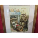 A Louis Wain print entitled "Who said Mice", framed and glazed, 25cm x 18cm