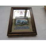 A Rolls Royce advertising mirror, frame size 27cm x 35cm