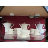 A Myott part coffee set, a Shelley coffee pot and Noritake coffee pot with cream jug