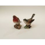 Two Beswick birds "Robin" and "Whitethroat"