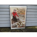 A framed and glazed poster "motorcycles comiot", Paris 87 Boulevart, Gouvion Street, Poster size