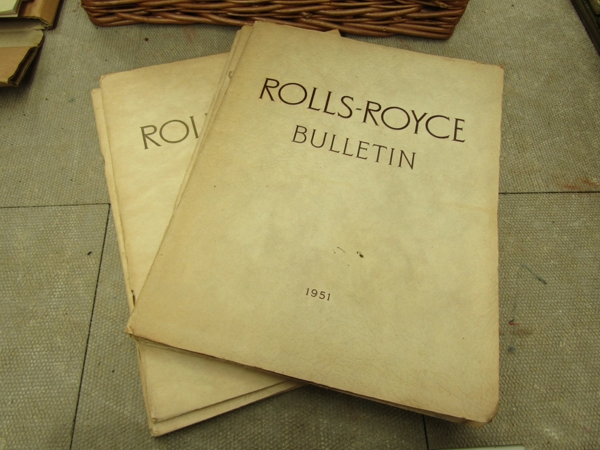 Seven issues of "Rolls Royce Bulletin" to include 1951, January and July 1952, January and June 1953