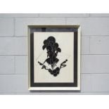 J GAY DOUGLAS (XX) A framed and glazed pencil and watercolour in black depicting dancing figures.