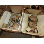 Two boxes of Oriental style ceramics, figures, some a/f, etc.