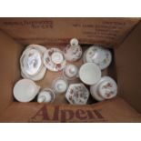 A box of 1970's Wedgwood decorative china ornamentals etc