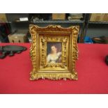 A small ornate gilt framed image of Helen, 20cm x 17cm