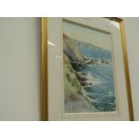ARTHUR ROYCE BRADBURY (1892-1977): Sark looking along the coastline, watercolour, 37cm x 27.5cm,