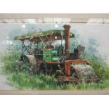 JACK WRIGHT: "Old Steam Engine". Framed and glazed watercolour. Signed lower right. 23.5cm x 41cm