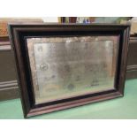The Royal Geographical Society silver map, marked London, framed and glazed 34cm x 46cm, supported