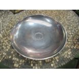 A Vera Wang for Wedgwood polished stainless steel fruit bowl 36cm in diameter