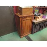 A Victorian oak Gothic pot cupboard, 76cm high