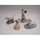 Four Royal Doulton '101 Dalmations' figurines; Pongo, Perdita, Lucky and Rolly. With boxes (4)