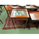 An early to mid 20th Century mahogany collectors bijouterie cabinet with contents. 72cm x 43cm x