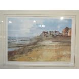Two limited edition prints of Aldeburgh and Southwold by David Talks. 50/250 and 17/250. Both gilt