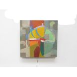 BETTY WRIGHT (nee MacMillan XX/XXI) An acrylic on canvas, abstract still life. Signed 'Wright'