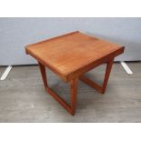 A Peter Lovig Nielsen Danish teak small occasional table. 50.5cm x 45.5cm x 41.5cm high