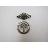 A sterling silver Art Nouveau revival Celtic brooch and an early 20th Century Arts & Crafts silver