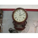 A 20th Century drop-dial wall clock by James Mackay, London, in a mahogany case, restored, with