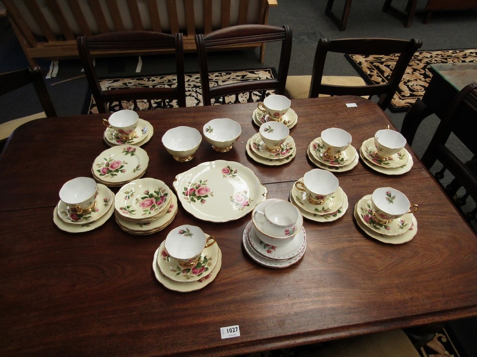 A Royal Albert 'English Beauty' part tea set, floral design