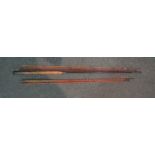 An A&N CPL of Westminster cane fishing rod and a Gow & Sons of Dundee cane fishing rod (2)