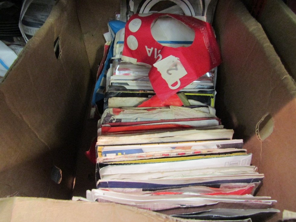 Three boxes containing albums and 45" singles - Image 2 of 3