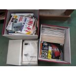 Two boxes of vintage Hi-Fi magazines and ephemera