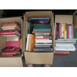 Three boxes of mixed books including art/auction catalogues, natural history, travel, etc.